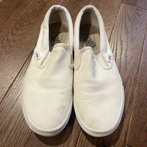 Vans White Slip-On Sneakers